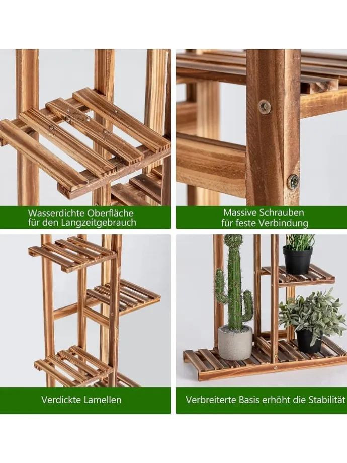 Pflanzenständer 6 Ebenen in Braun
