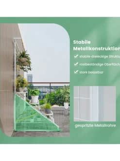 Pflanzenständer mit Rankgitter 175cm in Weiß