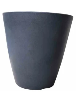 Pflanzgefäß Bilbao 50, Ø 50x50 cm in Anthrazit in Anthrazit