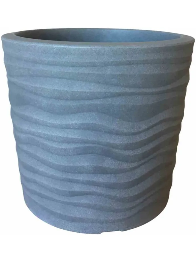 Pflanzgefäß "Madrid 35", Ø 35x30 cm in Grau in Grau