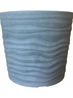 Pflanzgefäß "Madrid 35", Ø 35x30 cm in Grau in Grau