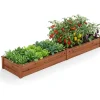 Pflanzkasten 240x60x25cm in Braun