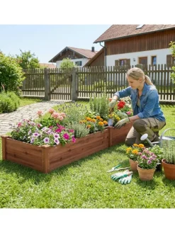 Pflanzkasten 240x60x25cm in Braun