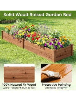 Pflanzkasten 240x60x25cm in Braun