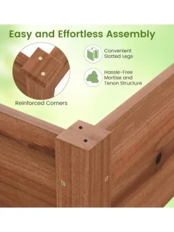 Pflanzkasten 240x60x25cm in Braun