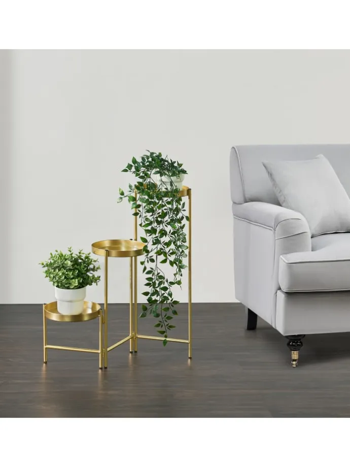 Pflanzständer Kallo in Gold (H)60cm (B)60cm (T)18cm