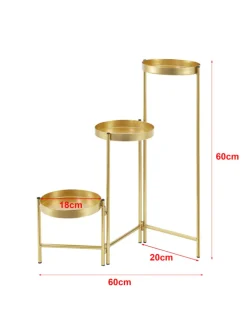 Pflanzständer Kallo in Gold (H)60cm (B)60cm (T)18cm