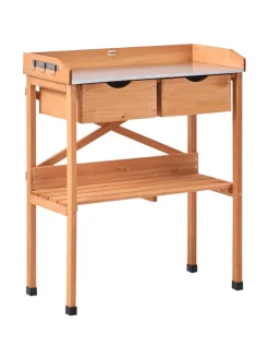 Pflanztisch RAVANUSA in Braun - (W) 77 x (H) 89 x (L) 37 cm