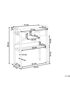 Pflanztisch RAVANUSA in Braun - (W) 77 x (H) 89 x (L) 37 cm