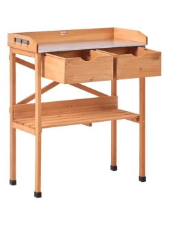 Pflanztisch RAVANUSA in Braun - (W) 77 x (H) 89 x (L) 37 cm