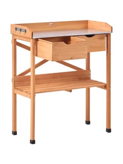 Pflanztisch RAVANUSA in Braun - (W) 77 x (H) 89 x (L) 37 cm