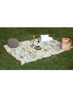 Picknickdecke "Botanic" in Creme/ Bunt - (L)170 x (B)140 cm