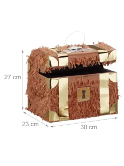 Pinata Schatzkiste in Braun