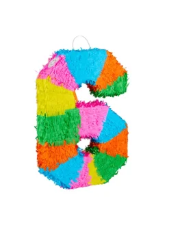 Pinata Zahl 6 in Bunt