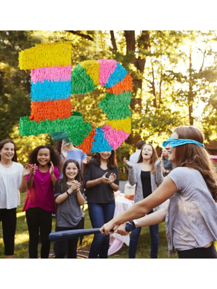Pinata Zahl 9 in Bunt