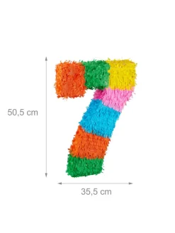 Pinata Zahl 7 in Bunt