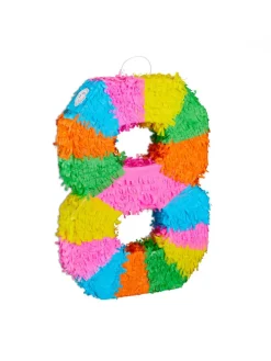 Pinata Zahl 8 in Bunt