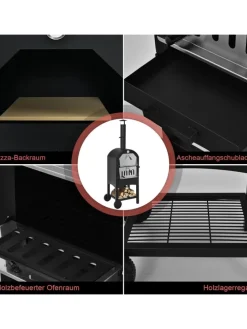 Pizzaofen Outdoor in Schwarz