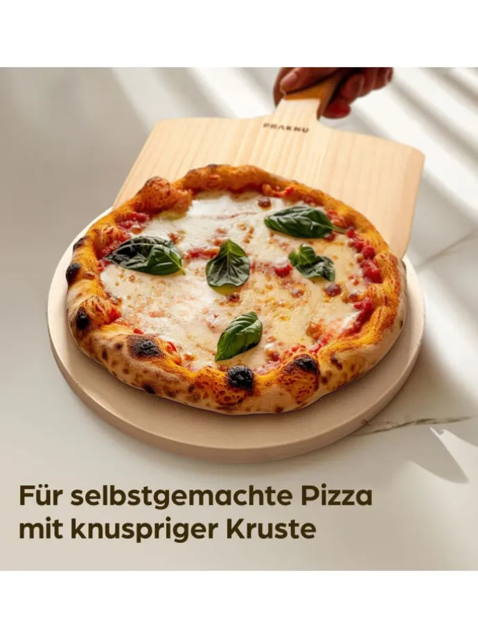 Pizzastein für Backofen & Gasgrill inkl. Pizzasschieber - 2er Set