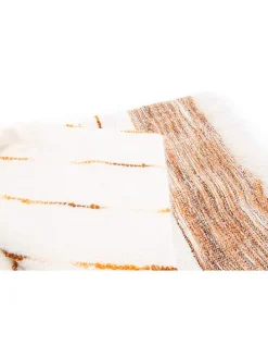 Plaid "Ecochic" in Weiß/ Orange - (L)170 x (B)130 cm