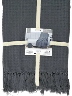 Plaid in Anthrazit - (L)160 x (B)130 cm