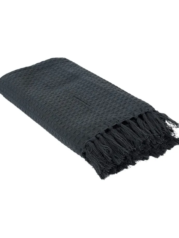 Plaid in Anthrazit - (L)160 x (B)130 cm