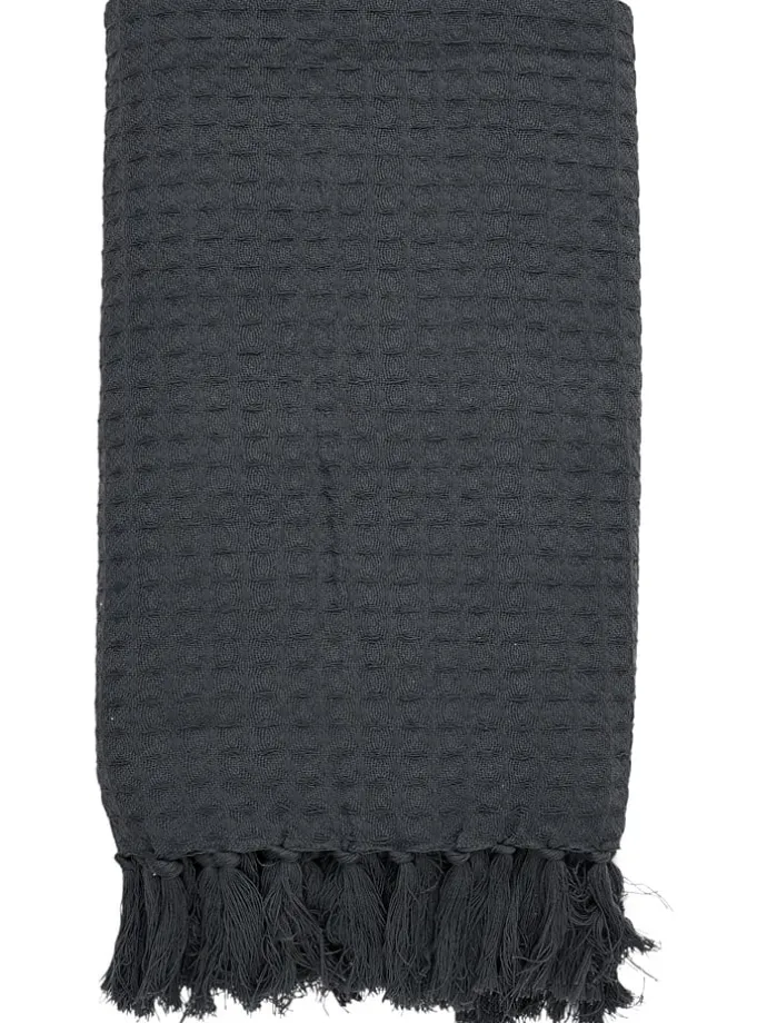 Plaid in Anthrazit - (L)160 x (B)130 cm