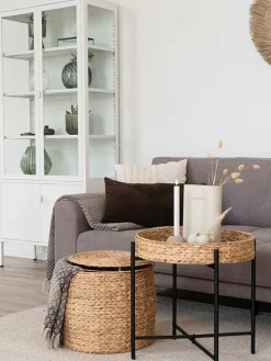 Plaid in Hellbraun/ Beige - (L)180 x (B)130 cm