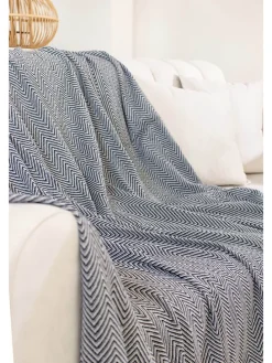 Plaid in Schwarz/ Weiß