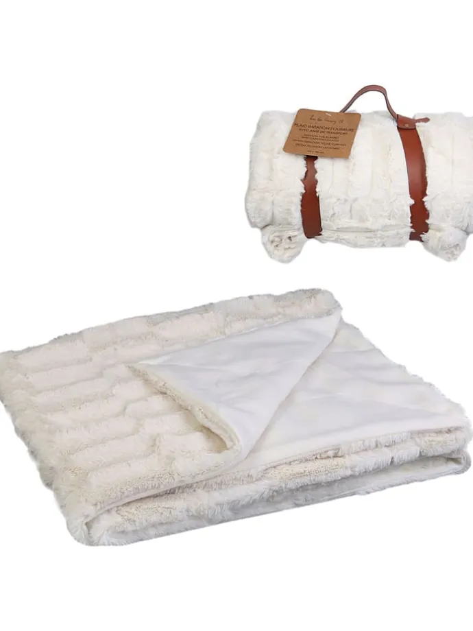 Plaid in Weiß - (L)150 x (B)120