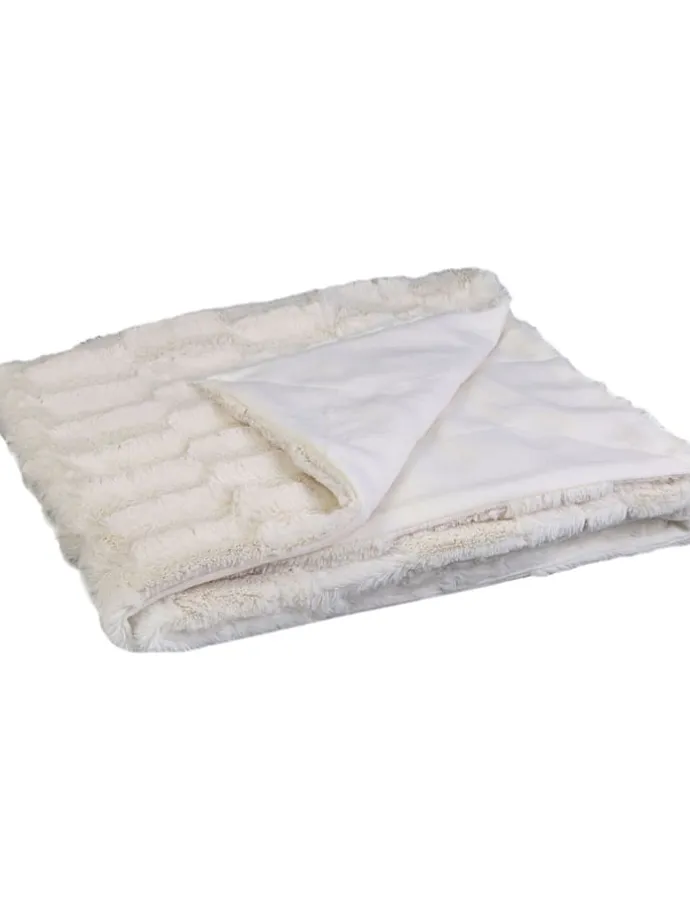 Plaid in Weiß - (L)150 x (B)120