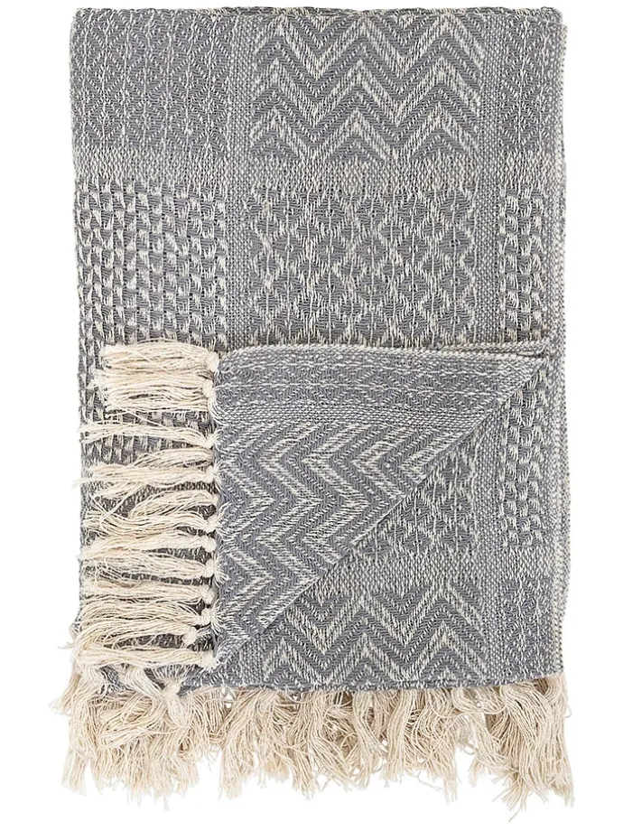 Plaid "Rodion" in Grau - (L)160 x (B)130 cm