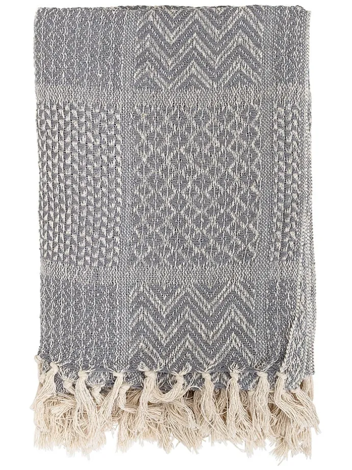 Plaid "Rodion" in Grau - (L)160 x (B)130 cm