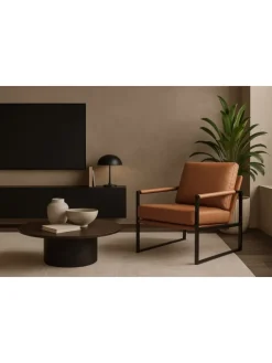 Polstersessel in braun