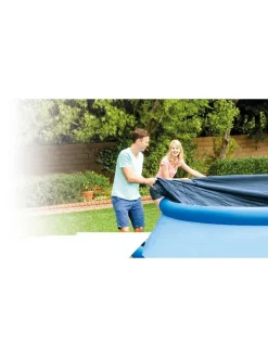 Pool-Abdeckung in Blau - Ø221 cm