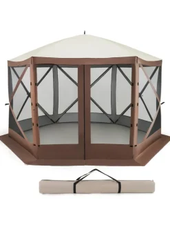 Pop-up Pavillon 3,5x3,5m in Braun