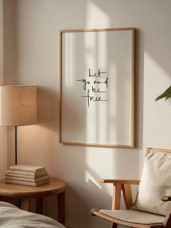 Poster / Kunstdruck "Let go and be free" I Ohne Rahmen