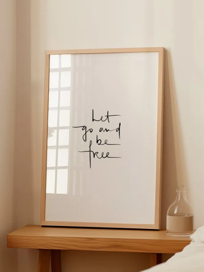 Poster / Kunstdruck "Let go and be free" I Ohne Rahmen