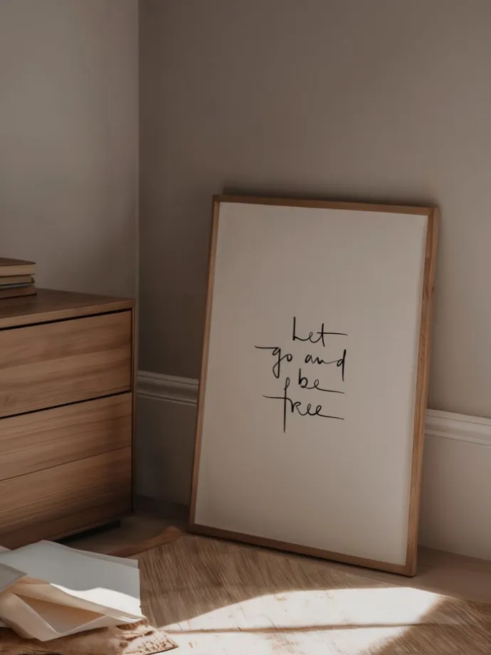 Poster / Kunstdruck "Let go and be free" I Ohne Rahmen