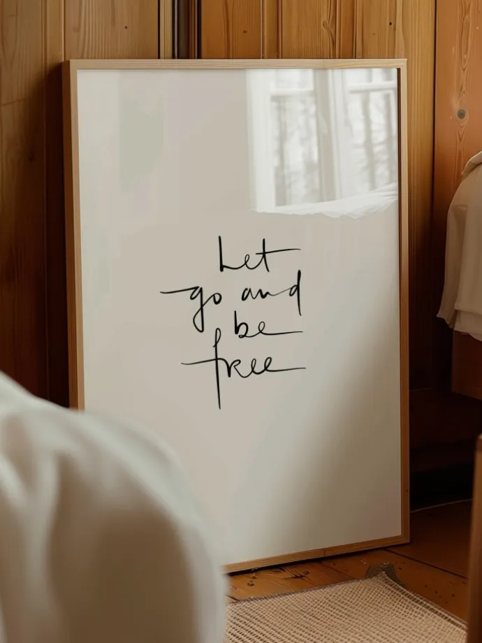 Poster / Kunstdruck "Let go and be free" I Ohne Rahmen