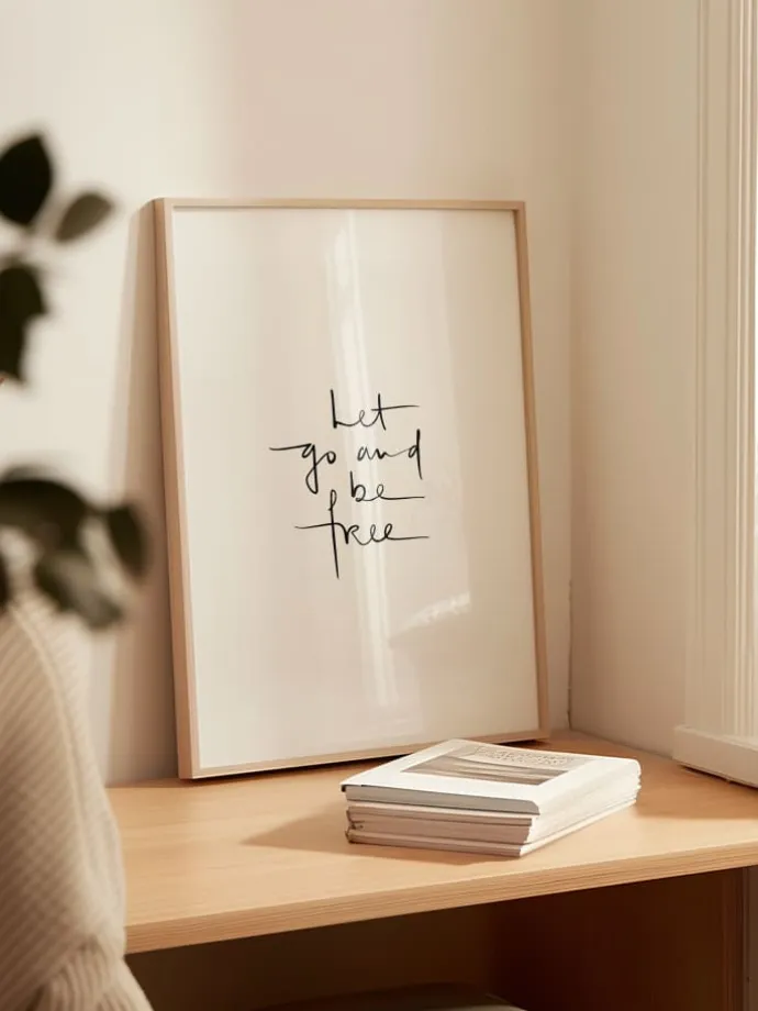 Poster / Kunstdruck "Let go and be free" I Ohne Rahmen