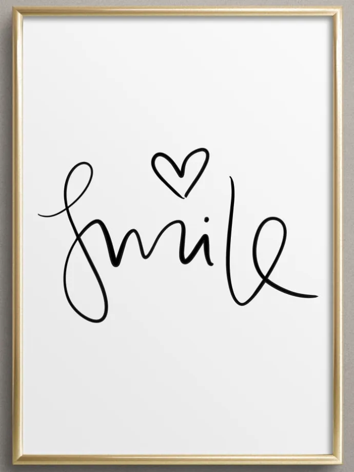 Poster / Kunstdruck "Smile" I Ohne Rahmen
