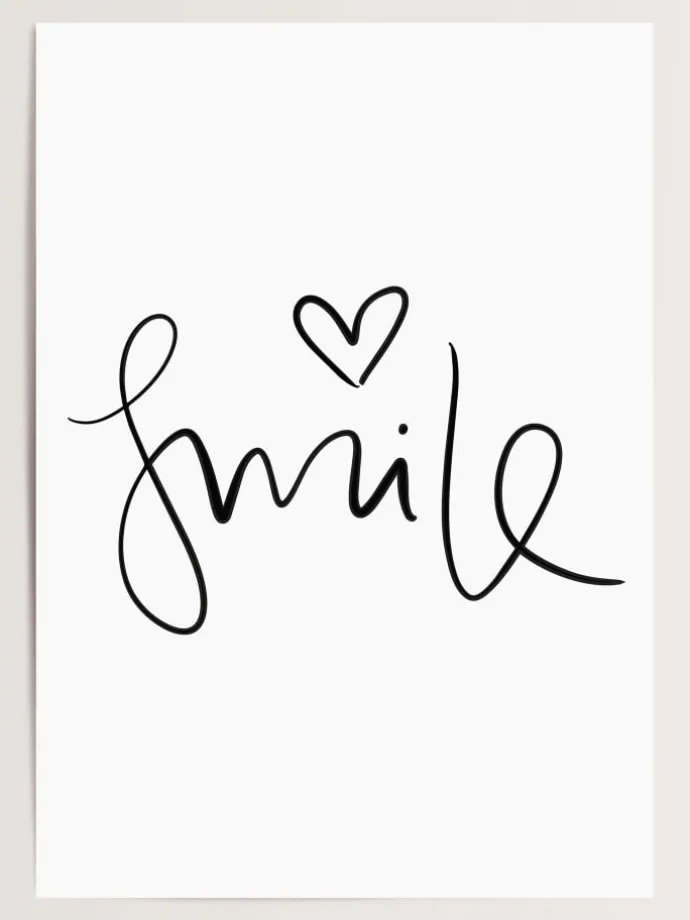 Poster / Kunstdruck "Smile" I Ohne Rahmen