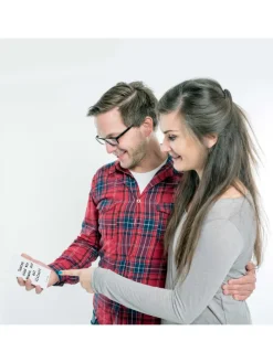 Postkarte Glitzernde Tante mit Spruch in Weiß