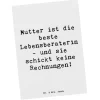 Postkarte Mama Ratschläge mit Spruch in Weiß