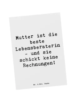 Postkarte Mama Ratschläge mit Spruch in Weiß