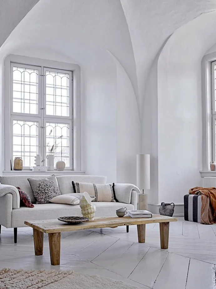 Pouf "Flint" in Braun - (B)45 x (H)45 cm