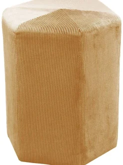 Pouf "Giulia" in Senf - (H)35 x Ø 35 cm