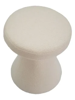 Pouf "Iceland" in Creme - (H)51 x Ø 42 cm