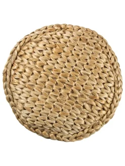 Pouf in Hellbraun - (H)49 x Ø 40 cm